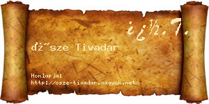 Ősze Tivadar névjegykártya